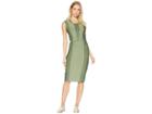 Bcbgmaxazria Safari Fitted Dress (earth Green Combo) Women's Dress