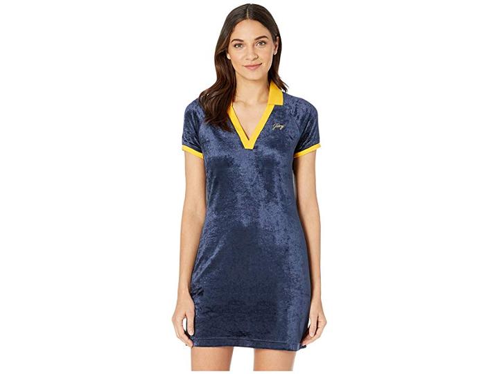 Juicy Couture Lightweight Drapey Velour Tennis Dress (regal/sunlit) Women's Dress