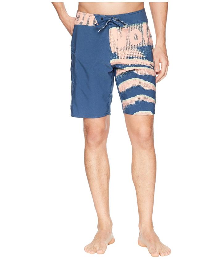 Volcom Liberate Mod 19 Boardshorts (smokey Blue) Men's Swimwear