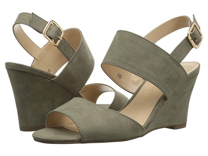 Athena Alexander Slayte (olive Suede) Women's Wedge Shoes