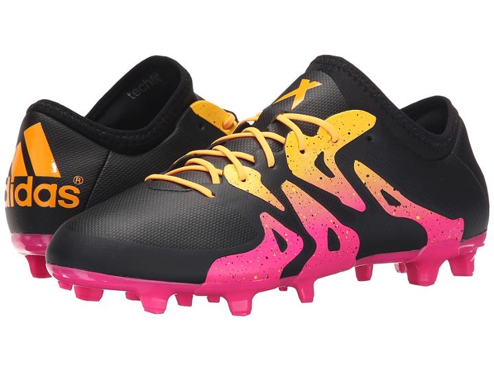 Adidas X 15.2 Fg/ag (black/shock Pink/solar Gold) Men's Cleated Shoes