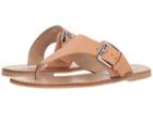 Steve Madden Clara Flat Sandal (natural Leather) Women's Flat Shoes