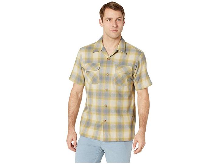 Pendleton Short Sleeve Board Shirt (green/tan Ombre) Men's Short Sleeve Button Up