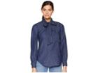 Lauren Ralph Lauren Necktie Denim Shirt (renegade Blue Wash) Women's Clothing