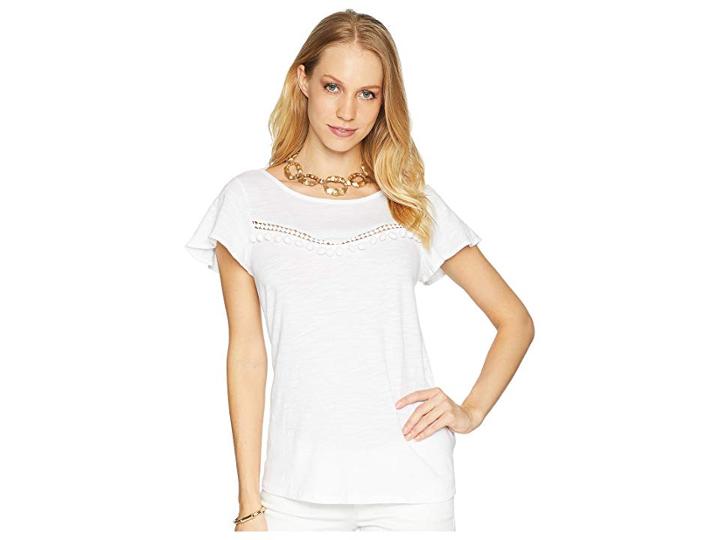 Lilly Pulitzer Florabelle Top (resort White) Women's Clothing