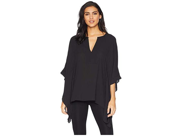 Bcbgmaxazria Dove Ruffle Kaftan Top (black) Women's Clothing