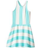 Fiveloaves Twofish Lilo Sporty Dress (big Kids) (mint Stripe) Girl's Dress