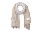Calvin Klein Color Block Plaid Scarf With Lurex (heathered Almond) Scarves