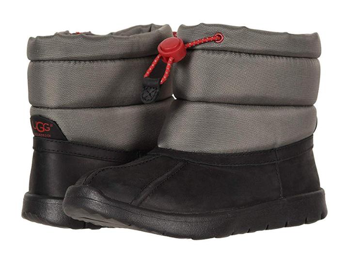 Ugg Kids Puffer Boot Wp (little Kid/big Kid) (black) Boys Shoes