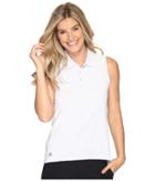 Adidas Golf Essentials Sleeveless Polo (light Grey Heather) Women's Sleeveless
