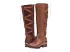 Frye Jordan Strappy Tall (wood Smooth Vintage Leather/oiled Suede) Women's Boots