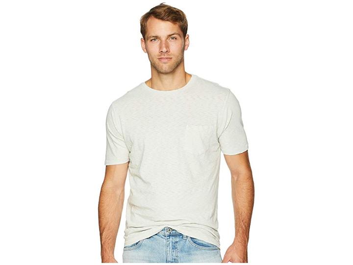 Vintage 1946 Garment Dyed Slub Crew Neck Tee (smoke) Men's T Shirt
