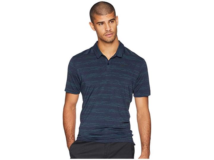 Nike Golf Dry Polo Heather Textured (obsidian/black/neptune Green/black) Men's Clothing