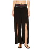 Isabella Rose Crystal Cove Split Leg Pant Cover-up (black) Women's Swimwear