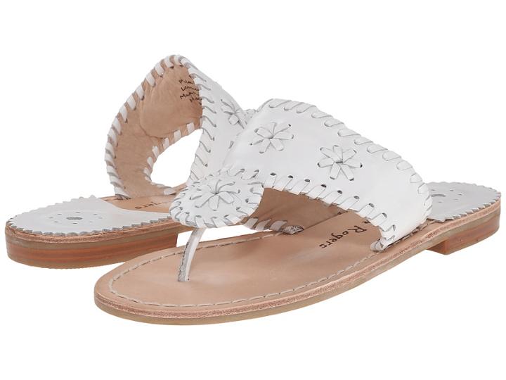 Jack Rogers Palm Beach (toddler/little Kid/big Kid) (white/white) Women's Shoes