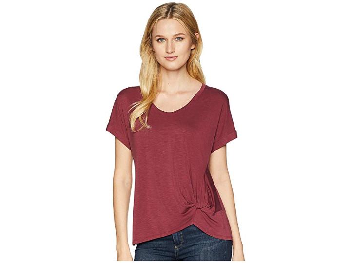 Nic+zoe Boardwalk Tee (washed Raisin) Women's T Shirt