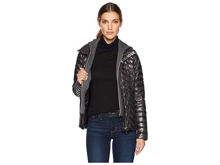 Tommy Hilfiger Iconic Puffer W/ Hood Vestie (eiffel) Women's Coat