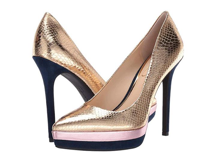 Jessica Simpson Loyren (karat Gold Combo Metallic Python) Women's Shoes