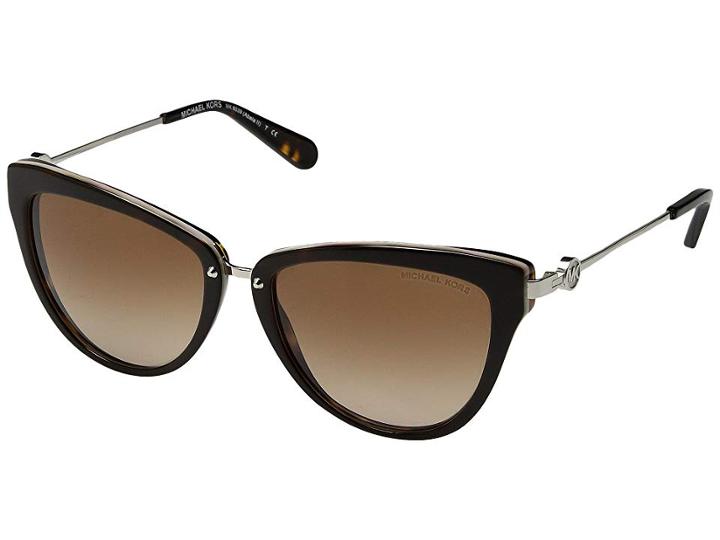 Michael Kors Abela Ii (dark Tortoise/brown Gradient) Fashion Sunglasses