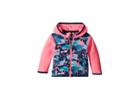 The North Face Kids Glacier Full Zip Hoodie (infant) (blue Wing Teal Rainbow Print/gem Pink (prior Season)) Girl's Sweatshirt