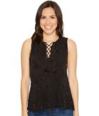 Lucky Brand Washed Studded Tank Top (lucky Black) Women's Sleeveless