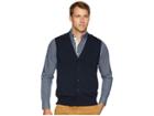 Perry Ellis Cotton Modal Knit Sweater Vest (dark Sapphire) Men's Vest