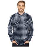 Timberland Long Sleeve Branch River Double Layer Plaid Shirt (dark Sapphire Yarn-dye) Men's Clothing