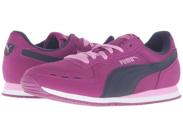 Puma Kids Cabana Racer Mesh Jr (big Kid) (hollyhock/peacoat) Girls Shoes
