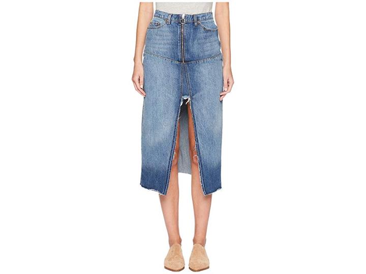 The Kooples Long Denim Skirt (blue) Women's Skirt