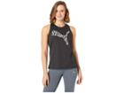 Puma Twist It Logo Tank Top (puma Black Heather) Women's Sleeveless