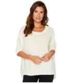 Two By Vince Camuto 3/4 Sleeve Crinkle Yarn Dolman Sweater (antique White) Women's Sweater