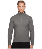 Calvin Klein Jacquard Mock Neck 1/4 Zip Sweater (marled Black) Men's Sweater