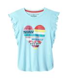 Tommy Hilfiger Kids Heart Tee (big Kids) (minty Fresh) Girl's T Shirt