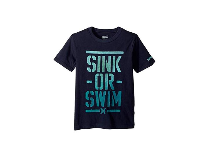 Hurley Kids Don't Sink Tee (big Kids) (obsidian) Boy's T Shirt