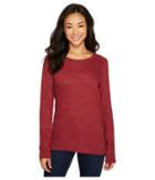 Prana Isadora Top (woodland Red) Women's Long Sleeve Pullover
