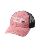Vineyard Vines Performance Space Dye Trucker Hat (jetty Red) Caps