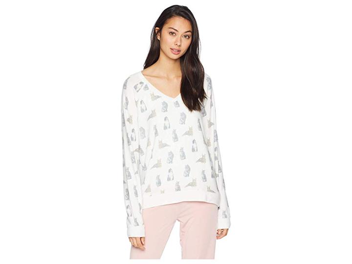 P.j. Salvage Raining Cat And Dogs Sweater (nautral) Women's Sweater