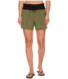 Lucy Revolution Run 5 Woven Shorts (rich Olive) Women's Shorts