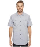 Columbia Sage Butte Short Sleeve Shirt (granite Purple Stripe) Men's Short Sleeve Button Up