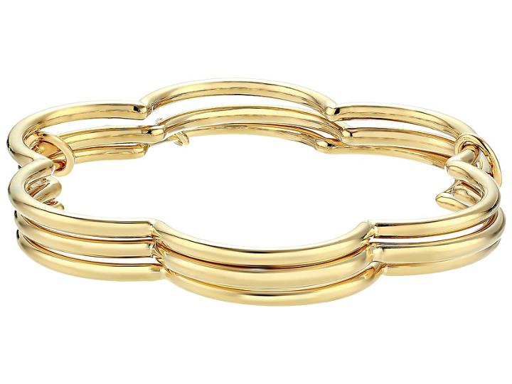 Kate Spade New York Scrunched Scallops Stackable Bangle Set (gold) Bracelet