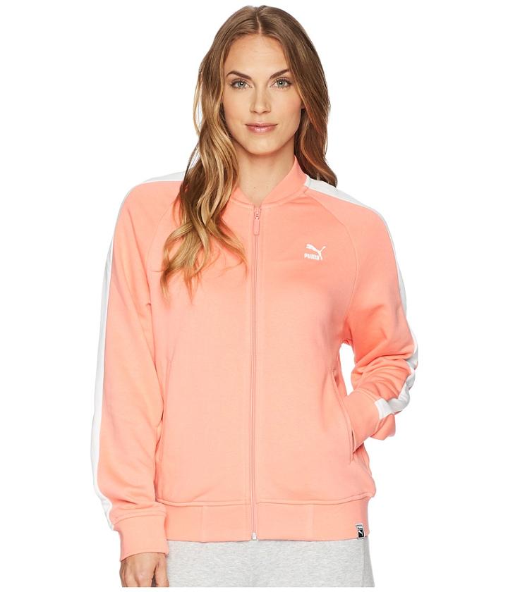 Puma Classics Logo T7 Track Jacket (shell Pink) Women's Coat