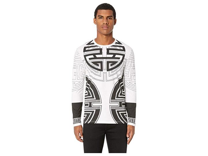 Versace Collection Long Sleeve T-shirt (white) Men's T Shirt