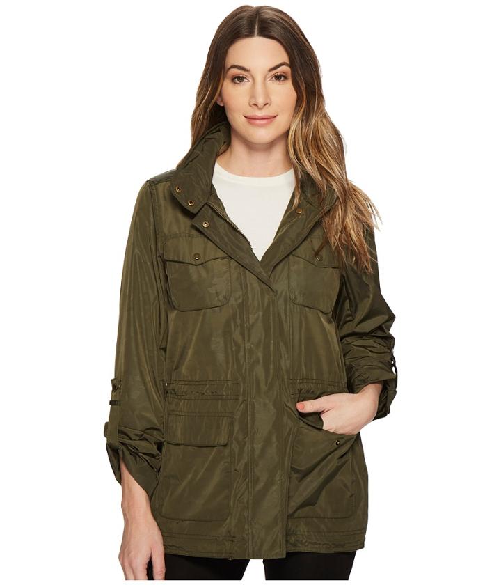 Vince Camuto 4-pocket Novelty Parka (olive Camo) Women's Coat
