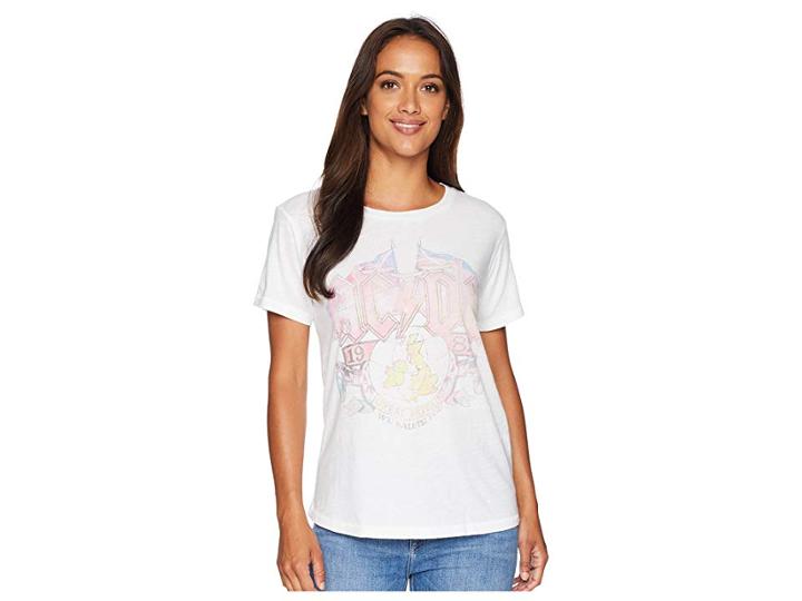 Lucky Brand Ac/dc Tee (lucky White) Women's T Shirt