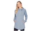 The North Face Crescent Wrap (blue Wing Teal Multi Crescent Heather) Women's Sweater