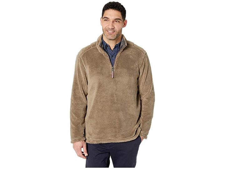 True Grit Pebble Pile 1/4 Zip Pullover (gravel) Men's Clothing