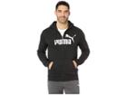 Puma Essential Full Zip Hoodie Fleece Big Logo (puma Black) Men's Sweatshirt