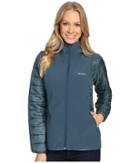 Merrell Northernlites Hybrid Softshell Jacket (blue Spruce) Women's Coat
