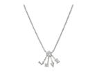 Betsey Johnson Blue By Betsey Johnson Silver And Cz Love Pendant Necklace (crystal) Necklace