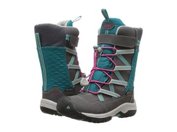 Keen Kids Hoodoo Wp (toddler/little Kid) (steel Grey/cabaret) Girls Shoes